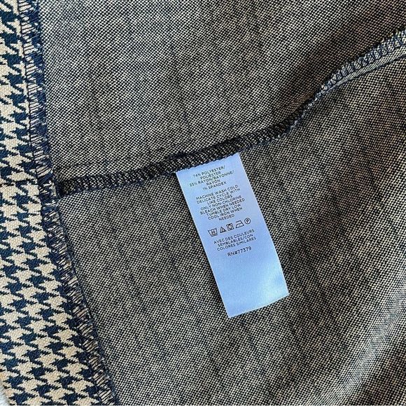 Ann Taylor Size 00 Houndstooth Caramel Brown Gold Button Side Pocket Winter Coat - Picture 14 of 14